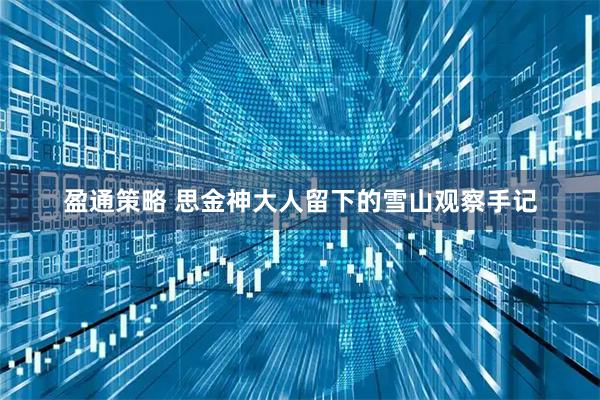 盈通策略 思金神大人留下的雪山观察手记